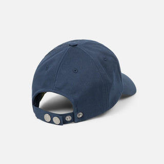 Navy Dime low profile cap with tonal embroidery and curved brim