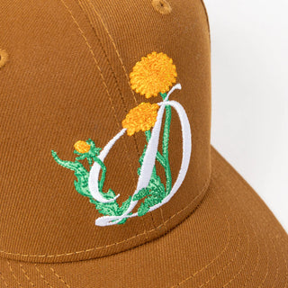 Dime Plein Air New Era 59Fifty fitted cap in Honey Ginger, 100% polyester with allover embroidered Dime logo on front and back