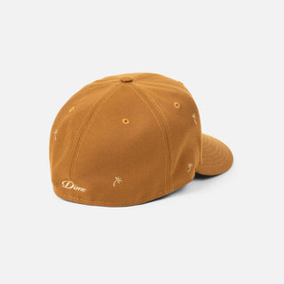 Dime Plein Air New Era 59Fifty fitted cap in Honey Ginger, 100% polyester with allover embroidered Dime logo on front and back