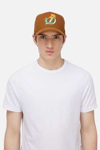 Dime Plein Air New Era 59Fifty fitted cap in Honey Ginger, 100% polyester with allover embroidered Dime logo on front and back