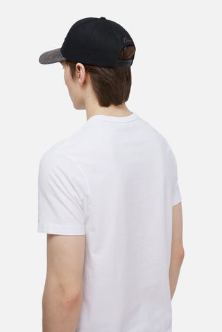 Black Dime full fit cap with raised scribble logo and corduroy brim