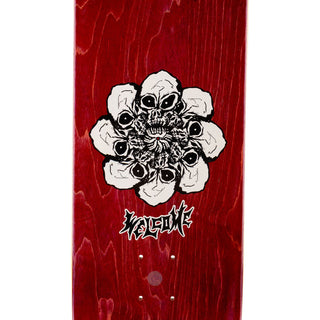 Black and gold foil Welcome Skateboards Torment on Popsicle deck, 8.75 x 32.5 inches.