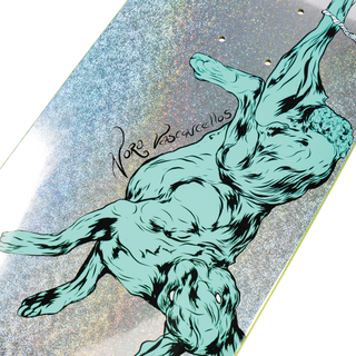 Welcome Nora Vasoncellos Fairy Tale on Sphynx skateboard deck 8.8″ with glitter Prism foil graphic and pro shape.