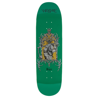Welcome Ryan Reyes Flail on Baculus 2.0 skateboard deck 9.0″ with gold and silver foil accents, pro model.