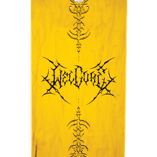 Welcome Ryan Reyes Flail on Baculus 2.0 skateboard deck 9.0″ with gold and silver foil accents, pro model.