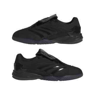 adidas Skateboarding Predator Sala x Metalwood in Core Black — leather and textile upper, Predator stripes, archive Performance branding, rubber outsole, skate and street ready