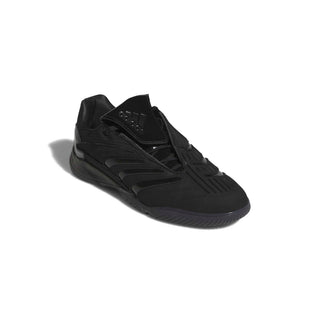 adidas Skateboarding Predator Sala x Metalwood in Core Black — leather and textile upper, Predator stripes, archive Performance branding, rubber outsole, skate and street ready