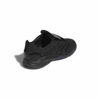 adidas Skateboarding Predator Sala x Metalwood in Core Black — leather and textile upper, Predator stripes, archive Performance branding, rubber outsole, skate and street ready