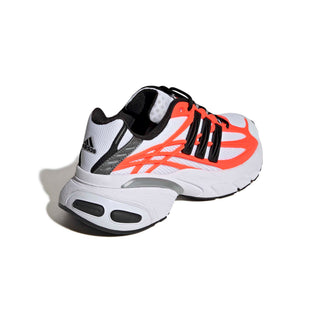 adidas Originals Adistar XLG 2.0 Shoes in Cloud White/Core Black/Solar Orange — RPU molded cage upper, mesh base with reflective details, ADIPRENE heel cushioning, and rubber outsole inspired by adidas heritage models from the 00s
