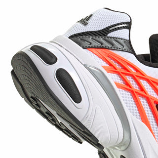 adidas Originals Adistar XLG 2.0 Shoes in Cloud White/Core Black/Solar Orange — RPU molded cage upper, mesh base with reflective details, ADIPRENE heel cushioning, and rubber outsole inspired by adidas heritage models from the 00s