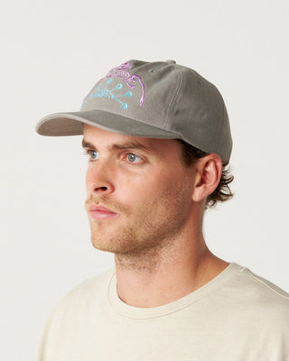 Critical Slide Madness Cap in asphalt cotton twill, medium-profile snapback with front embroidery.