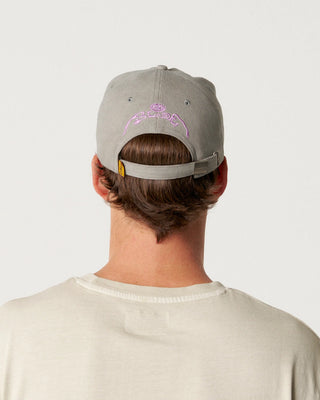 Critical Slide Madness Cap in asphalt cotton twill, medium-profile snapback with front embroidery.