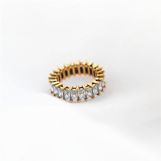 ALCO Jewelry Manifested This Ring - 18K gold-plated stainless steel, cubic zirconia stones, hypoallergenic, water-resistant.