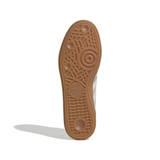Close-up of a brown shoe sole on a white background