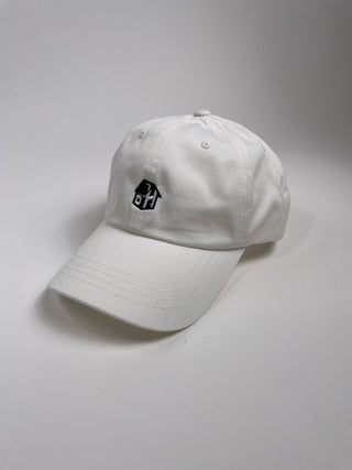 Drift House Icon Dad Hat with white logo, 6-panel style, and strap-back closure.
