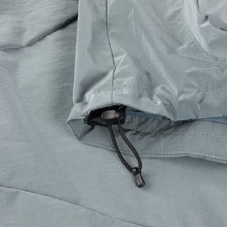 Glossy Dime Taffeta Windbreaker with zip pockets and reflective logo