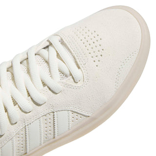 adidas Skateboarding Tyshawn Shoes in Off White/Gold Metallic — Tyshawn Jones signature skate shoe with leather upper, Adituff toe reinforcement, Adiprene sockliner, and EVA midsole