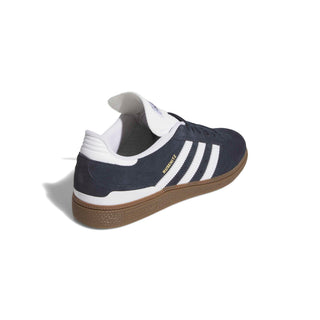 adidas Skateboarding Busenitz Pro Shoes in Aurora Ink/Footwear White/Gum — Copa Mundial-inspired skate shoe with suede upper, Geofit collar, recessed eyelets, and pivot-point rubber cupsole