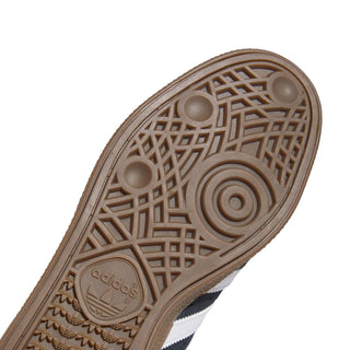 adidas Skateboarding Busenitz Pro Shoes in Aurora Ink/Footwear White/Gum — Copa Mundial-inspired skate shoe with suede upper, Geofit collar, recessed eyelets, and pivot-point rubber cupsole