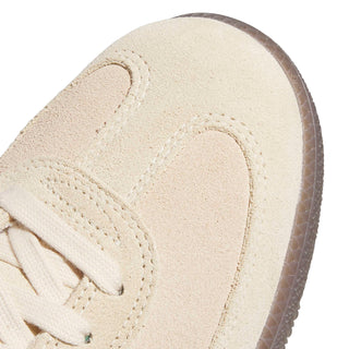 adidas Skateboarding Samba ADV Shoes in Sand Strata/Court Green/Gum — heritage Samba silhouette with leather and suede upper, Adituff toe reinforcement, and flexible rubber cupsole