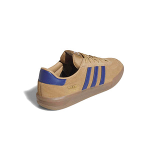 adidas Skateboarding Glenburn Shoes in Beige/Cardboard/Muted Purple — classic skate shoe with leather and synthetic upper, Three Stripes branding, and rubber outsole