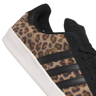 Adidas Campus ADV skate shoe in Cardboard, Core Black, and Cloud White — low-profile suede upper with cupsole construction and reinforced ollie zone.