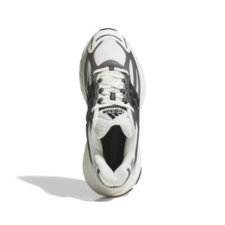 adidas Originals Adistar XLG 2.0 Shoes in Grey Strata/Core Black/Off White — RPU molded cage upper, mesh base with reflective details, ADIPRENE heel cushioning, and rubber outsole inspired by adidas heritage models from the 00s