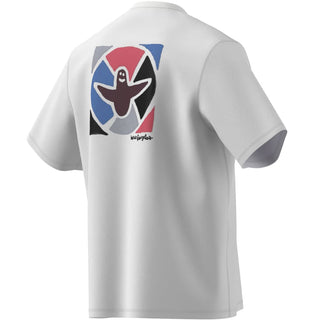 adidas Skateboarding Mark Gonzales Modernist Tee in White with graphic artwork and loose-fitting cotton construction.