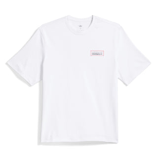 adidas Skateboarding Mark Gonzales Modernist Tee in White with graphic artwork and loose-fitting cotton construction.