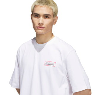 adidas Skateboarding Mark Gonzales Modernist Tee in White with graphic artwork and loose-fitting cotton construction.