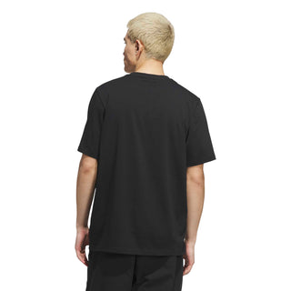adidas Skateboarding Push Tee in Black with multicolor front graphic and classic short sleeve cotton construction.