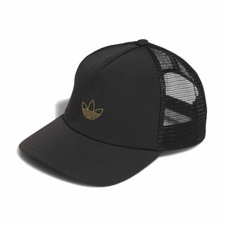 adidas Skateboarding x Tyshawn Trucker Cap in Black — classic trucker silhouette, plain weave construction, understated Tyshawn Jones branding, skate and street style