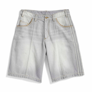 adidas Skateboarding x Tyshawn Washed Denim Shorts in Grey — loose fit, durable denim, Tyshawn Jones signature style, skate and street ready