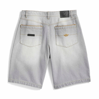 adidas Skateboarding x Tyshawn Washed Denim Shorts in Grey — loose fit, durable denim, Tyshawn Jones signature style, skate and street ready