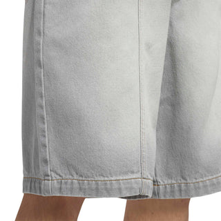 adidas Skateboarding x Tyshawn Washed Denim Shorts in Grey — loose fit, durable denim, Tyshawn Jones signature style, skate and street ready