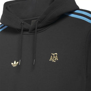 Black hoodie with AFA logo and Adidas logo on a white background