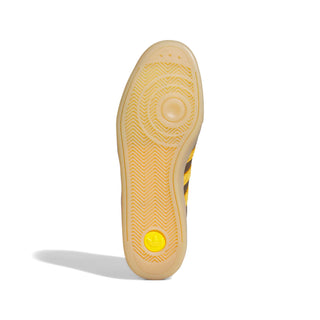 adidas Skateboarding Glenburn x Daewon Shoes in Earth Strata/Crew Yellow/Gum — leather and textile upper, rubber outsole with heel drop-in, lace closure, regular fit for skating and everyday wear