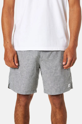 KATIN's Isaiah Local Short, cotton-linen blend, with front and back welt pockets.