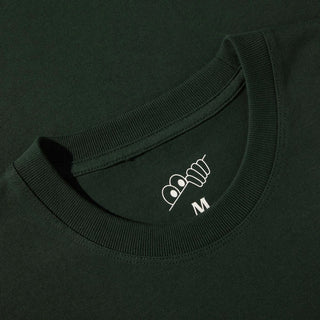 Last Resort AB Dark green Atlas Monogram Tee with screen print design, crafted from 100% cotton, 210 gsm jersey fabric, regular fit.