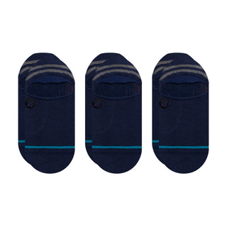 Stance Cotton No Show Socks - Discreet and comfortable no-show socks with Deep Heel Pockets and Arch Support. Navy color.