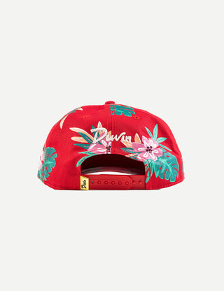 "Duvin x Margaritaville Glass Hat in Red — bold beach lifestyle collab hat from Duvin Design Co. and Jimmy Buffett's Margaritaville"