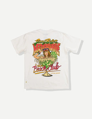 Duvin x Margaritaville Parrot Tee in Antique, relaxed fit slightly oversized premium heavyweight 100% cotton tee, pigment-dyed for a worn-in antique feel, coastal collaboration graphic t-shirt