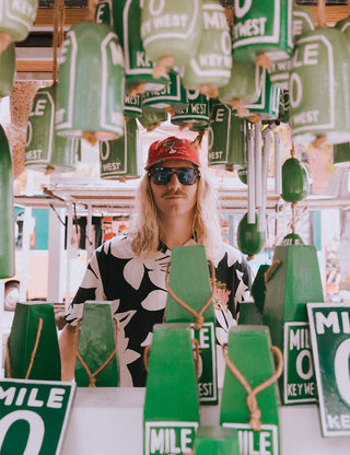 "Duvin x Margaritaville Glass Hat in Red — bold beach lifestyle collab hat from Duvin Design Co. and Jimmy Buffett's Margaritaville"