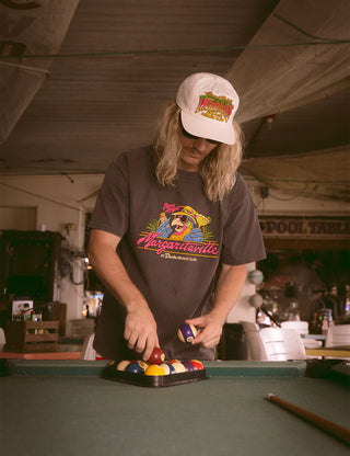 "Duvin x Margaritaville Beach Club Hat in Antique — vintage beach lifestyle collab hat from Duvin Design Co. and Jimmy Buffett's Margaritaville"
