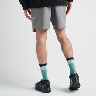 Stance Complex Athletic Shorts in Charcoal, designed with a breathable poly blend, 7" inseam for maximum mobility, and featuring FEEL360™/FreshTek™ fiber technology for ultimate comfort.