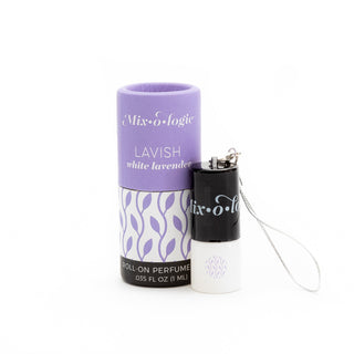 Lavish White Lavender 1 mL Mini Rollerball Perfume by Mixologie, alcohol-free with bergamot and chamomile notes.