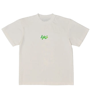 April Skateboards Mushroom Tee in white with full-front/back Ema Gaspar print.