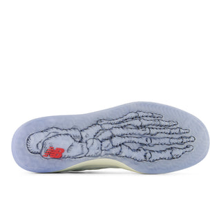 Insole with foot illustration and New Balance logo on a white background