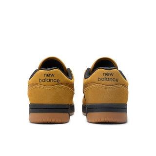New Balance Numeric 480 skate shoes in Brown and Black with suede upper and gum outsole.
