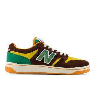  New Balance Numeric 480 Rukus Mallard Duck in brown suede and yellow leather with Louisiana-inspired colorway.